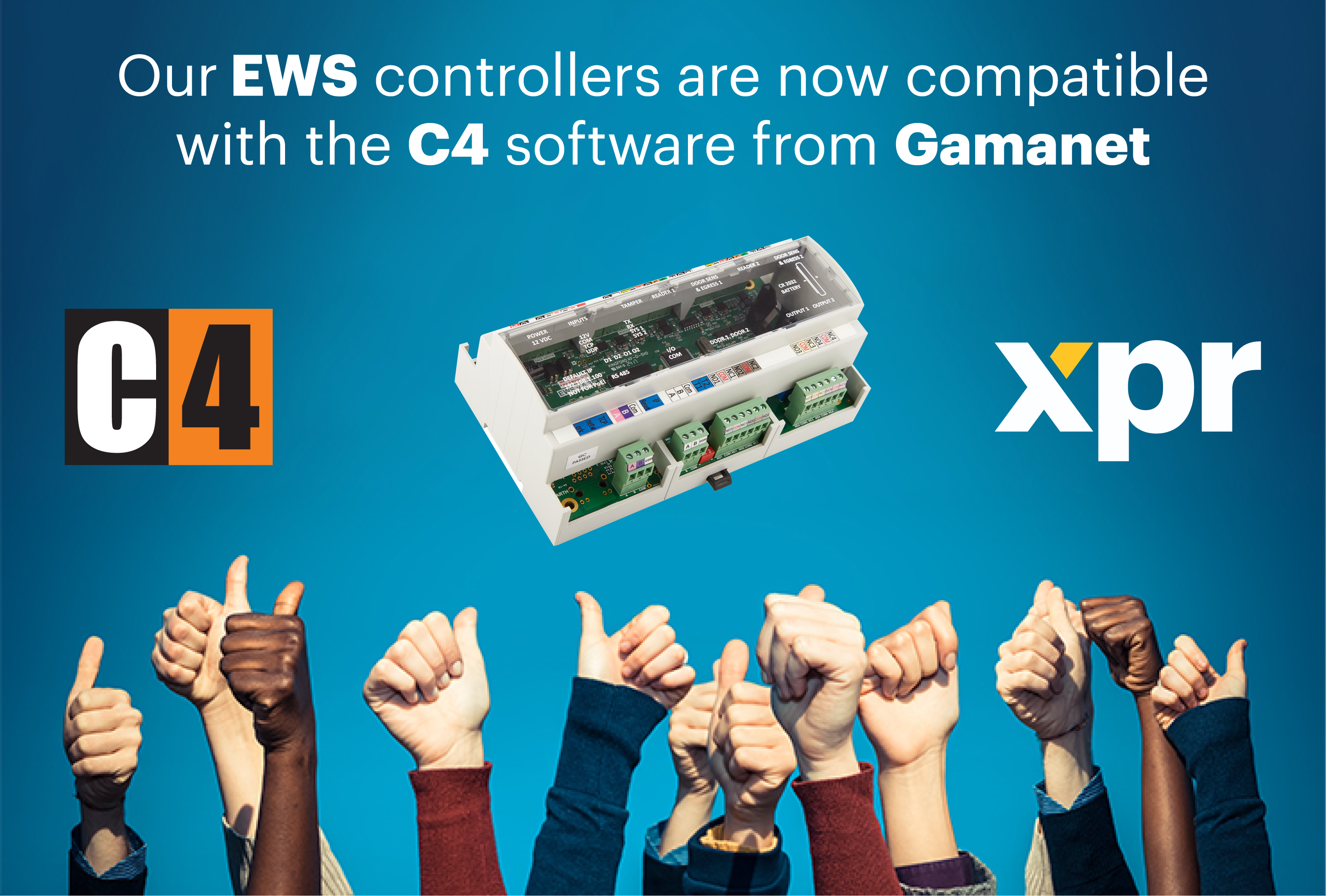 Our EWS controllers are now compatible with the C4 software from Gamanet